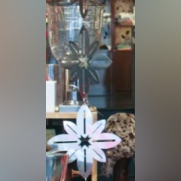 KENNETH WINGARD silver star snowflake mobile artwork wall hanging metal mirrored - Picture 2 of 4